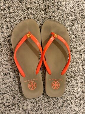 Tory Burch Women’s Vibrant Orange Flip Flops